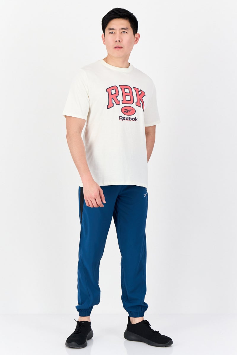 Reebok Men Sportswear Fit Short Sleeve Outdoor T-Shirt, Off White - Image 4