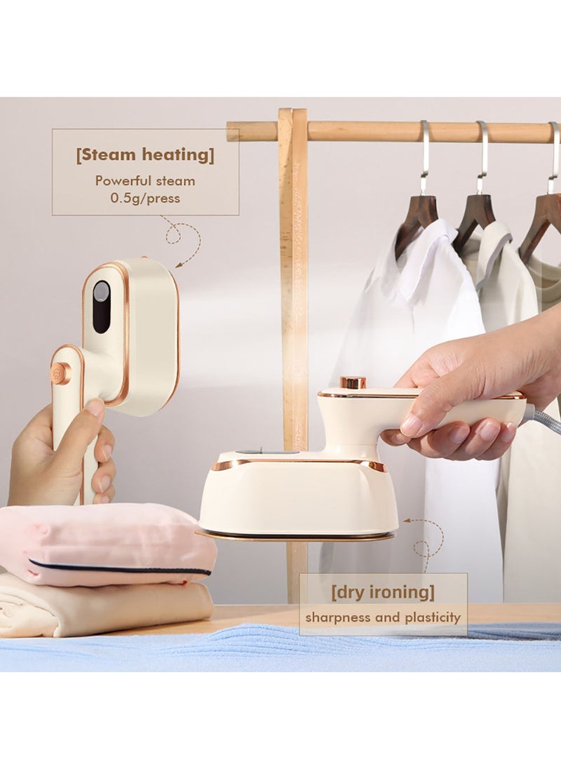 كابتن تيك Mini Travel Steam Iron - 1000 Watt Travel Steam Iron Portable Professional Handheld Garment Steamer 180° Rotating Foldable Home and Travel Garment Steamer Suitable for Home and Travel Garment Steamers - Image 4