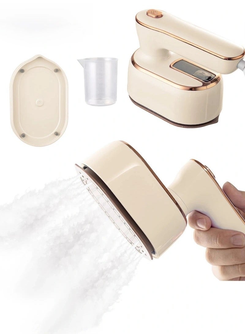 كابتن تيك Mini Travel Steam Iron - 1000 Watt Travel Steam Iron Portable Professional Handheld Garment Steamer 180° Rotating Foldable Home and Travel Garment Steamer Suitable for Home and Travel Garment Steamers - Image 1