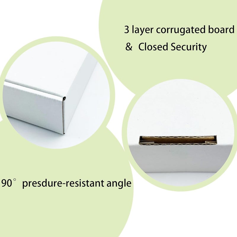 KIAECHWU White Shipping Boxes 9x7x2 inch 25 Pack,Corrugated Boxes Mailer Packaging for Mailing Small Business，E-Commerce Gift Boxes for Wrapping Present Moving Storage Heavy Duty Recycled Cardboard Boxes - Image 5
