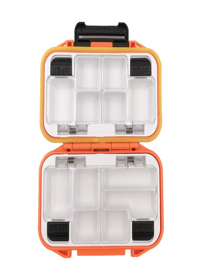 Milepetus (Orange-Small) - Waterproof Fishing Lure Box Spoon Hooks Baits Storage Tackle Box Containers for Casting Fishing Fly Fishing,Large/Medium/Small Lure Case Available - Image 1