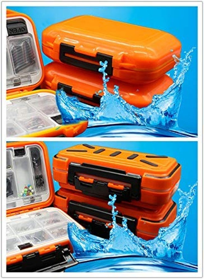 Milepetus (Orange-Small) - Waterproof Fishing Lure Box Spoon Hooks Baits Storage Tackle Box Containers for Casting Fishing Fly Fishing,Large/Medium/Small Lure Case Available - Image 4
