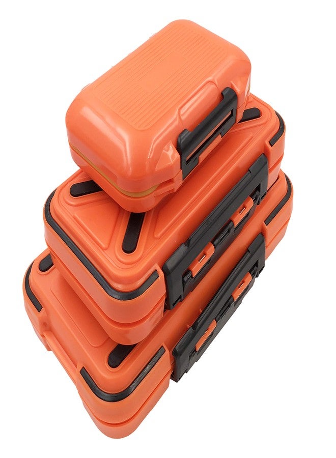 Milepetus (Orange-Small) - Waterproof Fishing Lure Box Spoon Hooks Baits Storage Tackle Box Containers for Casting Fishing Fly Fishing,Large/Medium/Small Lure Case Available - Image 3