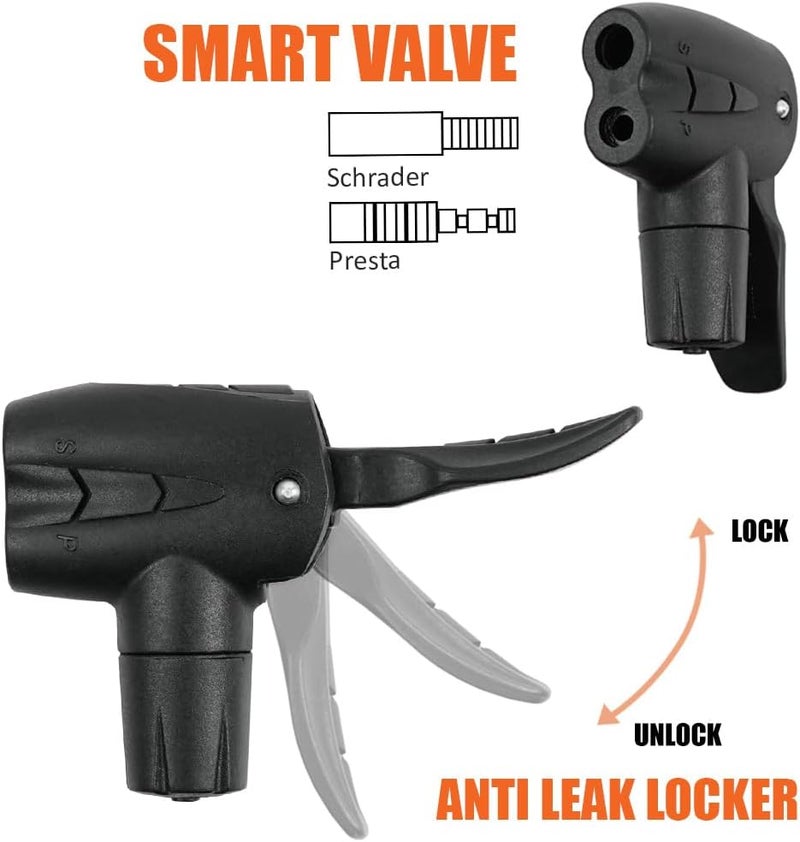 BV Schrader & Presta Pump Head - Universal Bike Pump Head Replacement with Leak-Free Seal - Dual Valve or Double-Sided Head - Durable Floor Pump Replacement Head - Tool-Free Installation - Image 2