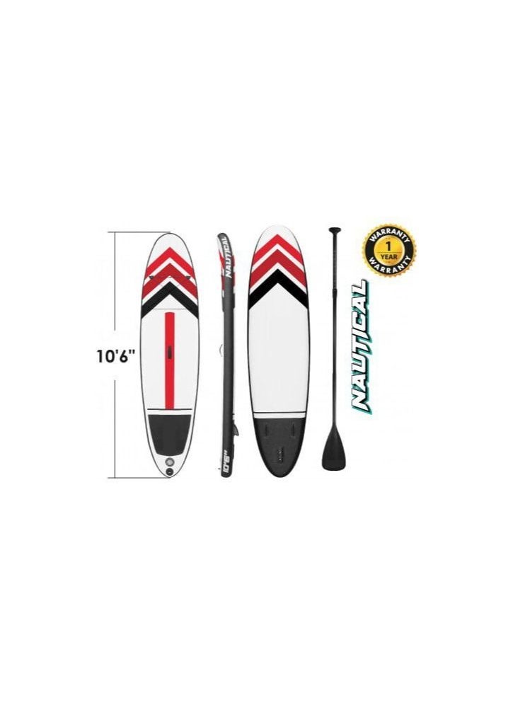 Nautical - 10’6″ INFLATABLE STAND UP PADDLE BOARD-RED - Image 1