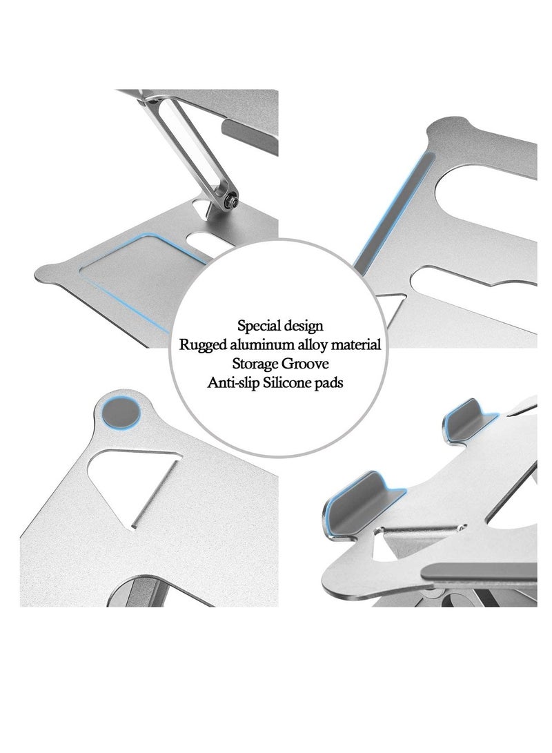 Adjustable Laptop Stand, Ergonomic Laptop Stand for Desk , Light Weight Aluminum Laptop Holder, Computer Stand Compatible with Mac MacBook Pro Air, Lenovo, HP, Dell - Image 4