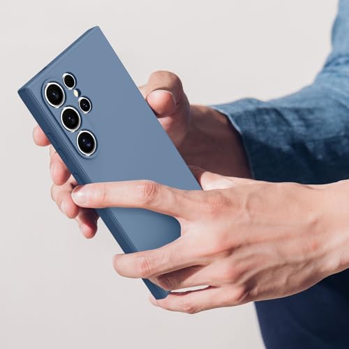 Tobfit TPU Back Cover Only for Samsung Galaxy S25 Ultra, Soft Protective Shockproof Phone Cover for Women Men, Durable Anti-Scratch Shockproof Phone Cover Case for Samsung Galaxy S25 Ultra (Blue Grey) - Image 2