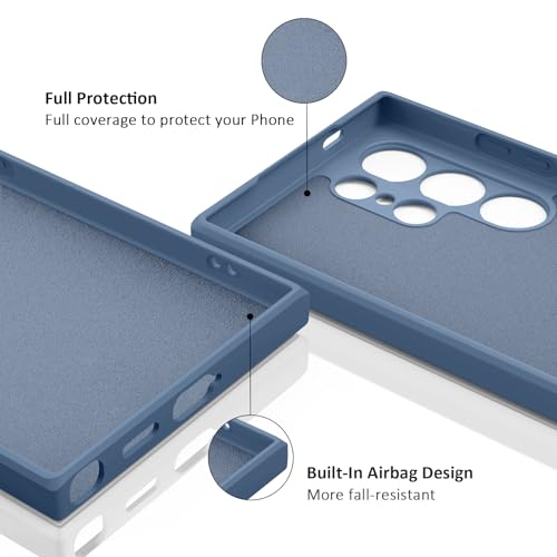 Tobfit TPU Back Cover Only for Samsung Galaxy S25 Ultra, Soft Protective Shockproof Phone Cover for Women Men, Durable Anti-Scratch Shockproof Phone Cover Case for Samsung Galaxy S25 Ultra (Blue Grey) - Image 5
