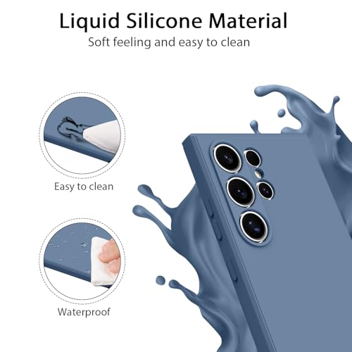 Tobfit TPU Back Cover Only for Samsung Galaxy S25 Ultra, Soft Protective Shockproof Phone Cover for Women Men, Durable Anti-Scratch Shockproof Phone Cover Case for Samsung Galaxy S25 Ultra (Blue Grey) - Image 4