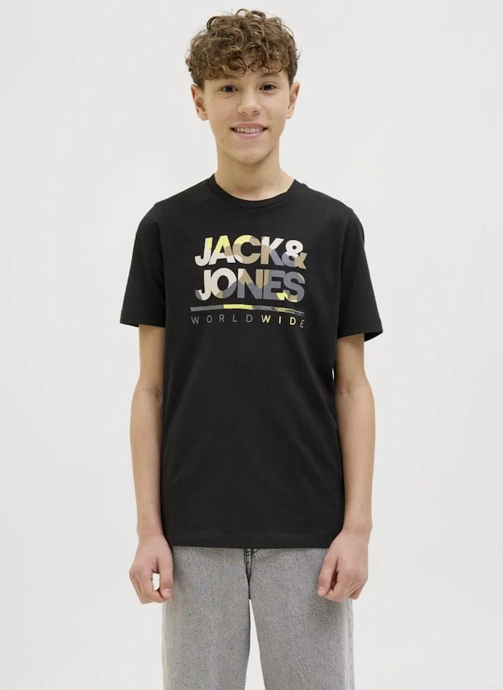 Jack & Jones Junior Kids Logo Crew Neck T-Shirt