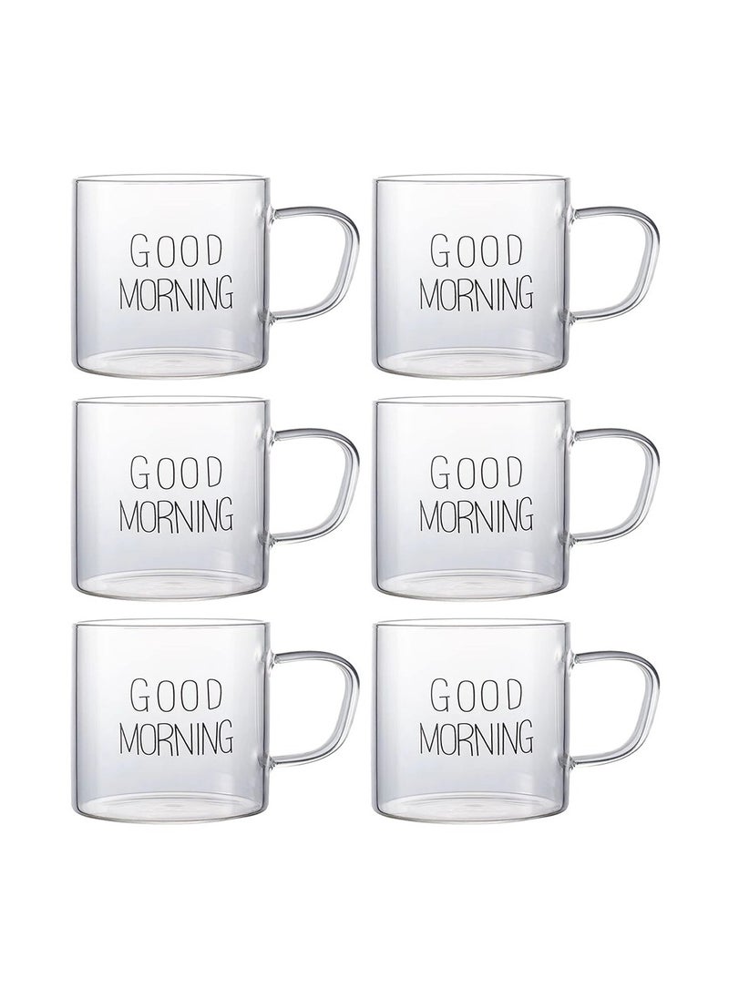 Generic 6 Piece Mini Glass Coffee Mug Set 60ml  - Image 1