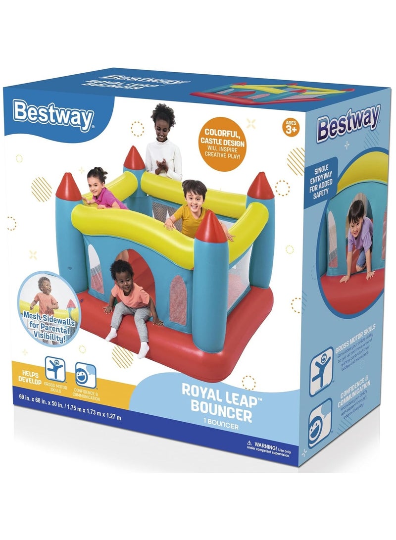 بست واي بيت القفز رويال ليب القابل للنفخ من بيست واي للأطفال، مقاس 175×173×127 سم - Image 1