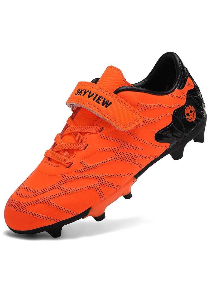 Sky View Kids Firm Ground Soccer Cleats Boys Girls Athletic Soccer Shoes Youth Outdoor Football Cleats Lightweight Breathable FG/AG Baseball Cleats Football Boots Shoes for Kids  - Image 1