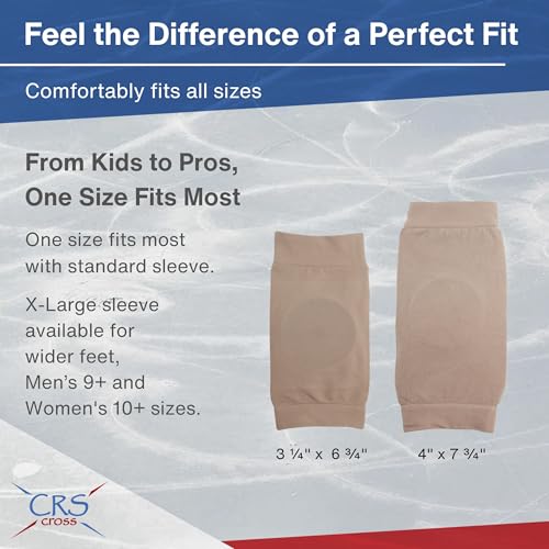 CRS Cross Ankle Malleolar Gel Sleeves. One Pair of Premium Padded Skate Socks to Cushion and Protect Ankle Bone for Figure Skating, Hockey, Inline, Roller, Skiing or Boots. (X-Large) - Image 4
