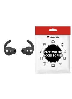Generic Suitable For Apple Wireless Bluetooth Headset Silicone Earplugs AirPods1 & 2 In-Ear Anti-dropping Silicone Ear Cap-Specifications:Black, Single Pair Bag (1*s)  - Image 1