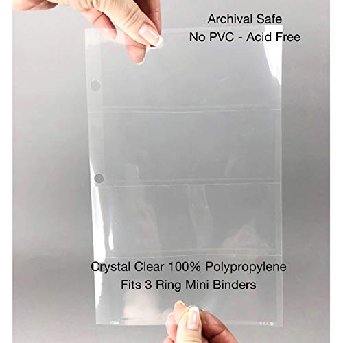 EnvyPak Four Pocket Sheet Protector Refill Pages - Top Loading, Clear, Archival Safe - Each Pocket Can Hold 2x5 Paper Such as Concert Ticket Stubs - Pack of 20 Pages - Image 3