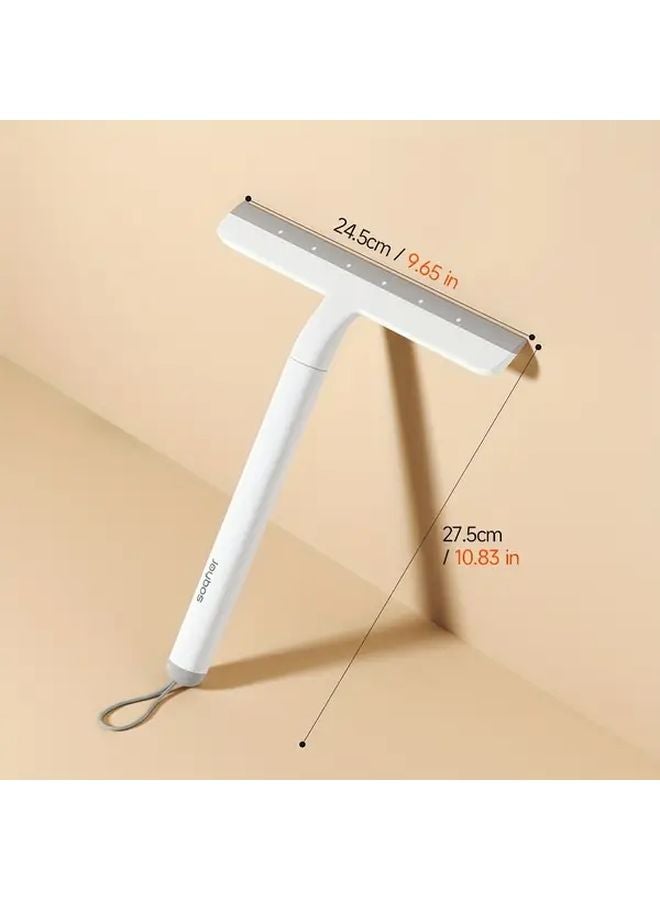 9 بوصة 65 ممسحة دش محمولة مع فرش بلاستيكية ومطاطية متينة وفرش غير خدش - Image 3