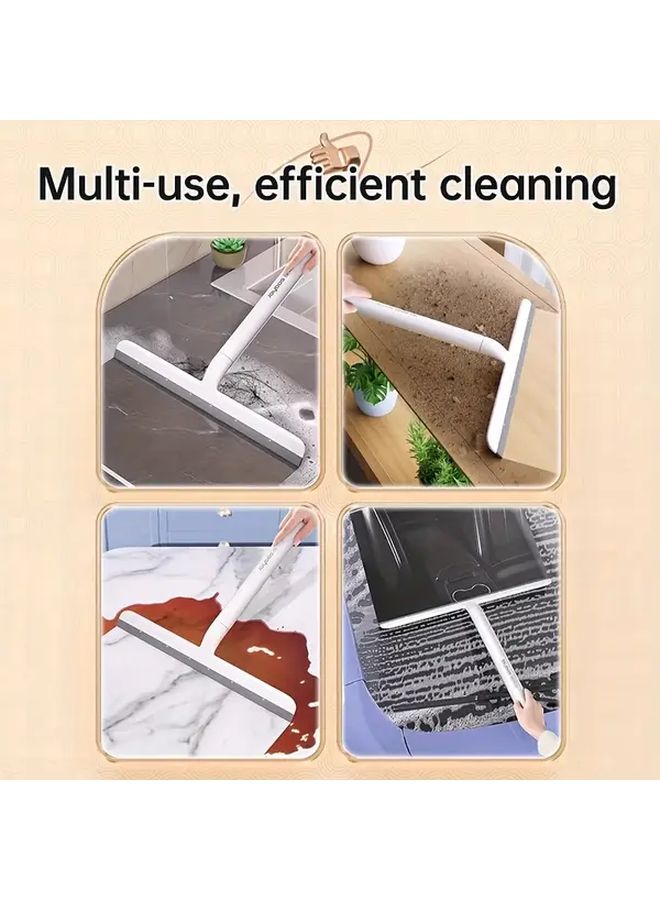 9 بوصة 65 ممسحة دش محمولة مع فرش بلاستيكية ومطاطية متينة وفرش غير خدش - Image 5