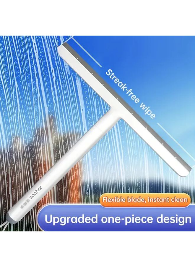 9 بوصة 65 ممسحة دش محمولة مع فرش بلاستيكية ومطاطية متينة وفرش غير خدش - Image 1