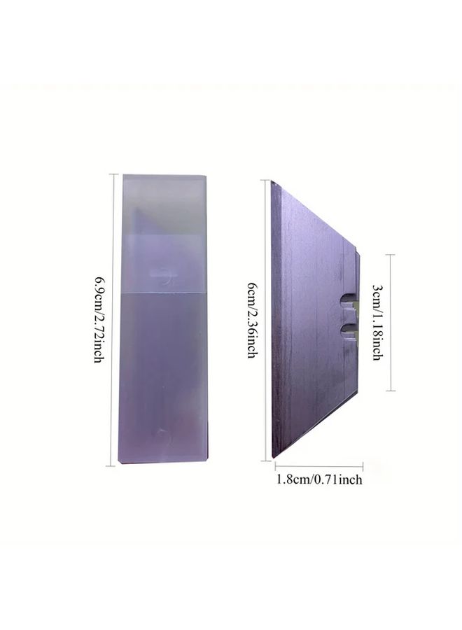 20 Pcs Trapezoid Cutting Blade Stainless Steel Hand Plane Blades Replaceable Utility Knife Box Cutter Refills Multifunctional DIY T-Blade Set For Crafting And Cutting Tools - Image 2