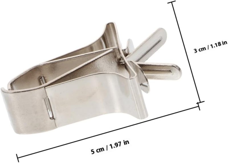 FONDOTIN 3pcs Stainless Steel Clips Pet Feeder Bird Food Holder Parrot Cage Supplies Pet Supply Cuttlebone Clamp Clamps Birds Cage Food Clip Parrot Food Clip Fixed Clamp Birdcage Fruit Fork - Image 2