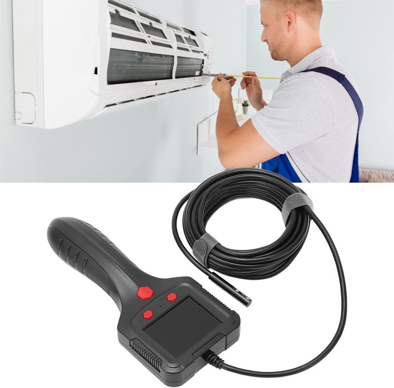 Inspection Camera with Flexible Cable and Integrated Battery - Industrial Borescope, IP67, with 8mm Side Camera and 2.4 Inch IPS LCD Screen for Pipeline Maintenance. - Image 2