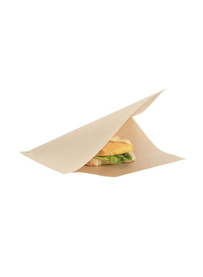 Restaurantware Bag Tek Kraft Paper Large Double Open Bag - Greaseproof - 10" x 9" - 100 count box - - Image 1