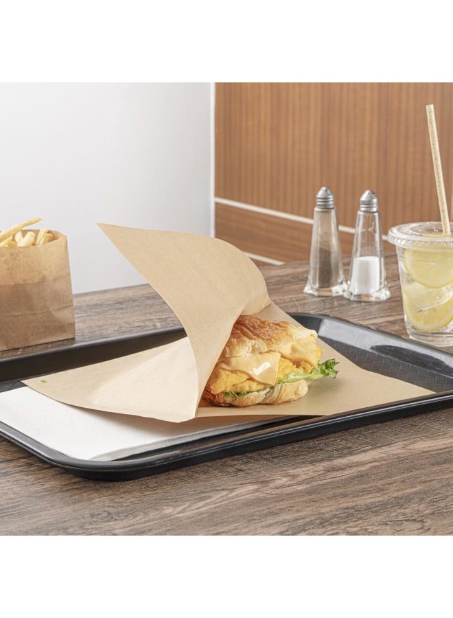 Restaurantware Bag Tek Kraft Paper Large Double Open Bag - Greaseproof - 10" x 9" - 100 count box - - Image 4