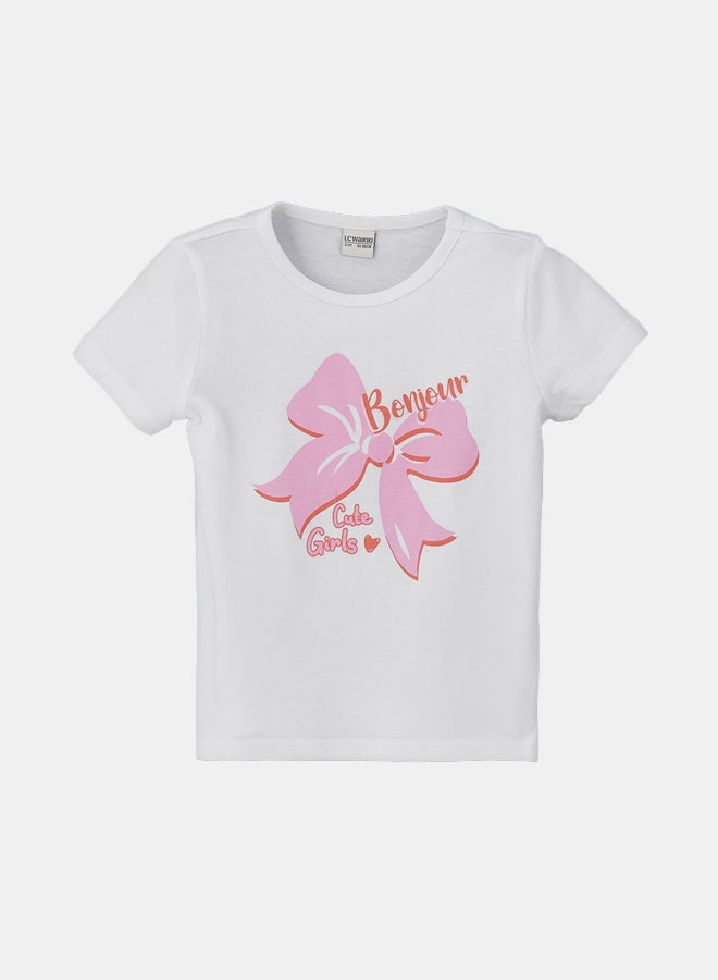LC WAIKIKI Girls' Shortie Pyjama Set with Ribbon Detail - Image 2