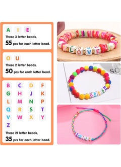 Generic Specifications Brand: Material: Acrylic. Colour: White with coloured letters Bead hole diameter: 3.5mm/0.14 inch age includes: A 55 pieces; B 35 pieces; C 35 pieces; D 35 pieces; E 55 pieces; F 35 pieces G 35 pieces; H 35 pieces; I 55 pieces; J 35 pieces; K 35 pieces; L 35 pieces M 35 pieces; N 35 pieces; O 50 pieces; P 35 pieces; Q 35 pieces; R 35 pieces S 35 pieces; T 35 pieces; U 50 pieces; V 35 pieces; W 35 pieces; X 35 pieces Y 35 Pieces; Z 35 Pieces Function You can make unique and personalized jewelry, such as necklaces, bracelets, earrings. Letter beads are very suitable for making personalized gifts, friend bracelets, key chains, name bracelets, etc. The operation is simple, suitable for beginners to practice, and also suitable for people skilled to make jewelry. These beads can be used for board games and will be fun.  - Image 3