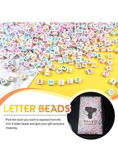 Generic Specifications Brand: Material: Acrylic. Colour: White with coloured letters Bead hole diameter: 3.5mm/0.14 inch age includes: A 55 pieces; B 35 pieces; C 35 pieces; D 35 pieces; E 55 pieces; F 35 pieces G 35 pieces; H 35 pieces; I 55 pieces; J 35 pieces; K 35 pieces; L 35 pieces M 35 pieces; N 35 pieces; O 50 pieces; P 35 pieces; Q 35 pieces; R 35 pieces S 35 pieces; T 35 pieces; U 50 pieces; V 35 pieces; W 35 pieces; X 35 pieces Y 35 Pieces; Z 35 Pieces Function You can make unique and personalized jewelry, such as necklaces, bracelets, earrings. Letter beads are very suitable for making personalized gifts, friend bracelets, key chains, name bracelets, etc. The operation is simple, suitable for beginners to practice, and also suitable for people skilled to make jewelry. These beads can be used for board games and will be fun.  - Image 4