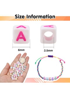 Generic Specifications Brand: Material: Acrylic. Colour: White with coloured letters Bead hole diameter: 3.5mm/0.14 inch age includes: A 55 pieces; B 35 pieces; C 35 pieces; D 35 pieces; E 55 pieces; F 35 pieces G 35 pieces; H 35 pieces; I 55 pieces; J 35 pieces; K 35 pieces; L 35 pieces M 35 pieces; N 35 pieces; O 50 pieces; P 35 pieces; Q 35 pieces; R 35 pieces S 35 pieces; T 35 pieces; U 50 pieces; V 35 pieces; W 35 pieces; X 35 pieces Y 35 Pieces; Z 35 Pieces Function You can make unique and personalized jewelry, such as necklaces, bracelets, earrings. Letter beads are very suitable for making personalized gifts, friend bracelets, key chains, name bracelets, etc. The operation is simple, suitable for beginners to practice, and also suitable for people skilled to make jewelry. These beads can be used for board games and will be fun.  - Image 2