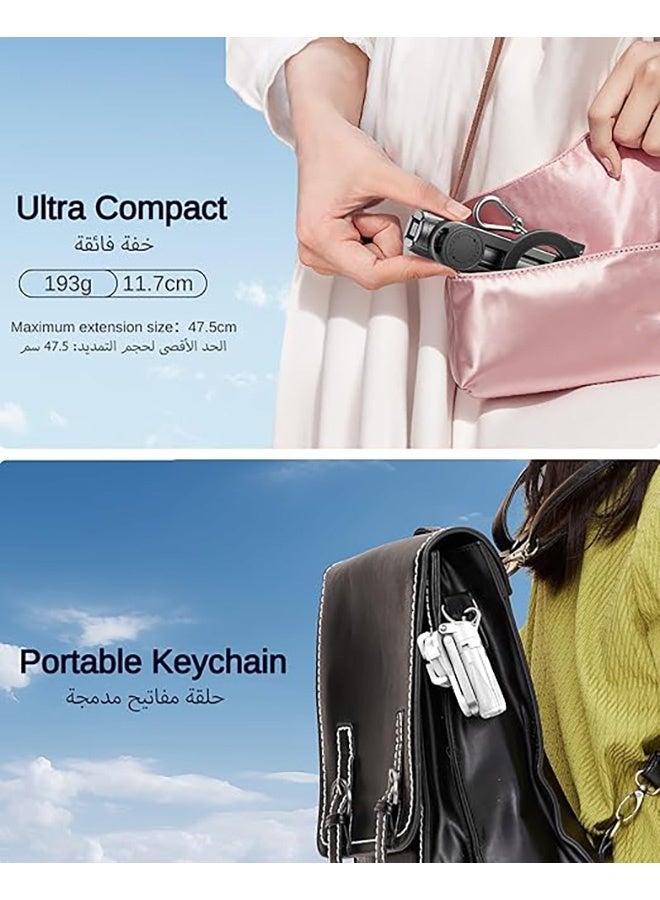 Magnetic Mini Selfie Tripod for iPhone, Lightweight & Pocket-Sized Quadpod with Wireless Remote, Travel Essential Stand for MagSafe & Non-MagSafe Phones - Image 5