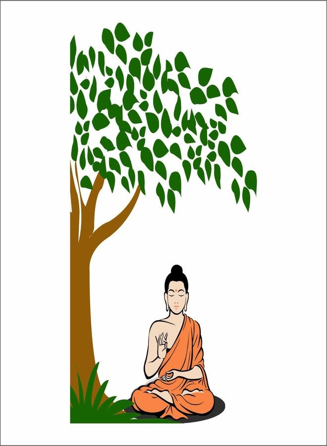 Wall Attraction™ Buddha Under Tree Wall Stickers & Murals Size - 48x76cm MD159_S - Image 3