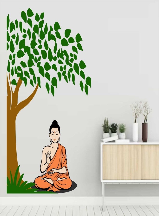 Wall Attraction™ Buddha Under Tree Wall Stickers & Murals Size - 48x76cm MD159_S - Image 1