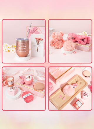 Multi-Occasion Gift Box for Wife & Colleague - Rose Gold Set with Mirror, Bath Salt & Rose Soap (Ramadan/Anniversary Gift for Her) - view 4