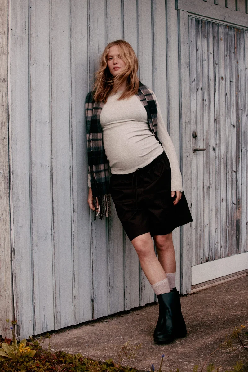 H&M MAMA Ribbed jersey top