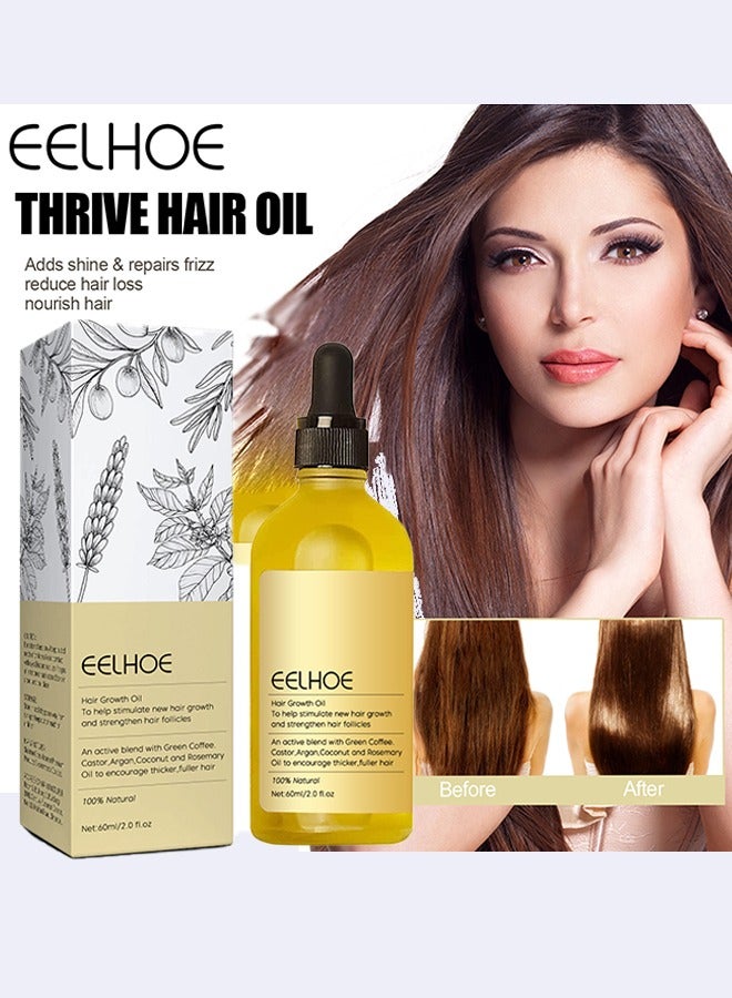 إيلهو زيت الروزماري للعناية بالشعر يصلح الشعر التالف، يمنع تساقط الشعر، ينعم الشعر، يغذي الشعر، 60 مل - Image 1