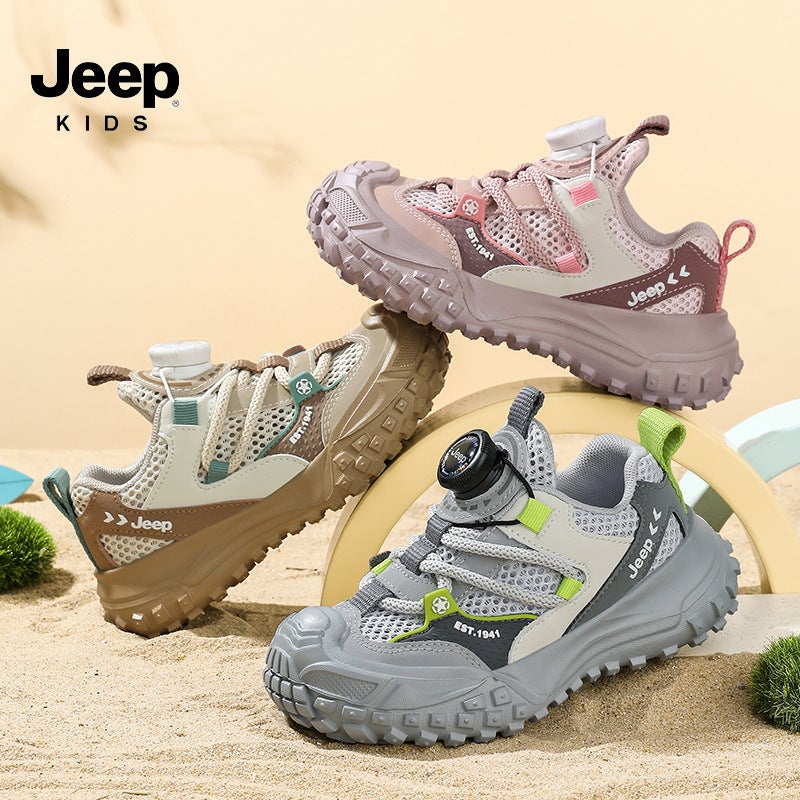 Jeep Baby Shoes Girls Summer Breathable Mesh Shoes Lightweight Non-Slip Boys Children Mesh Sneaker - Image 5