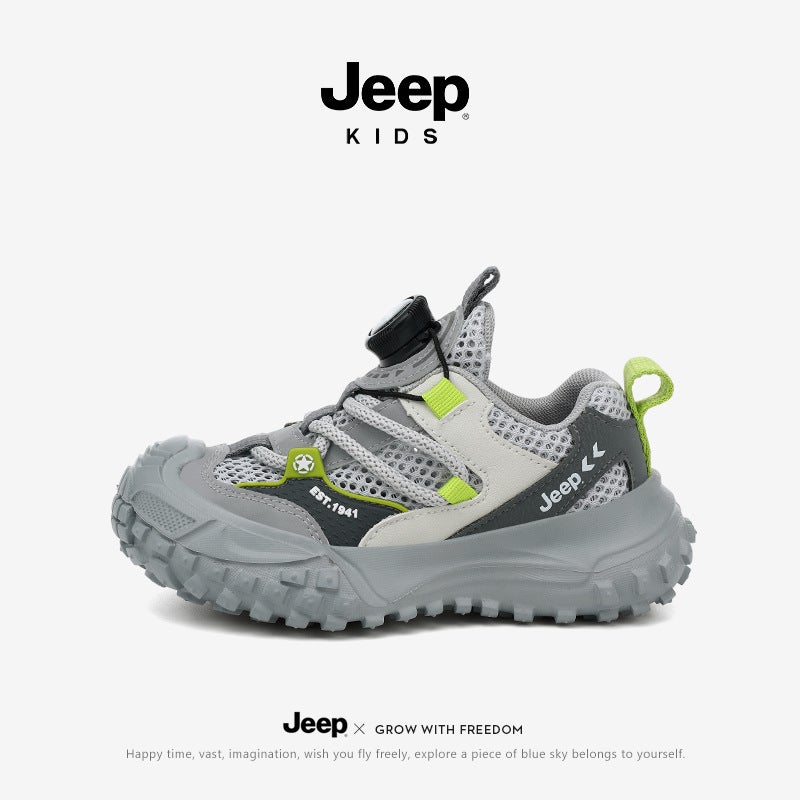 Jeep Baby Shoes Girls Summer Breathable Mesh Shoes Lightweight Non-Slip Boys Children Mesh Sneaker - Image 2