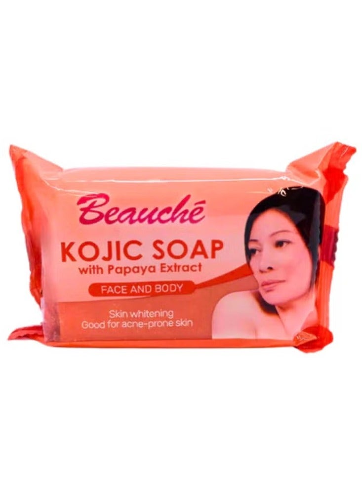 بيوشيه صابون كوجيك مع خلاصة البابايا للوجه والجسم 90 جرام