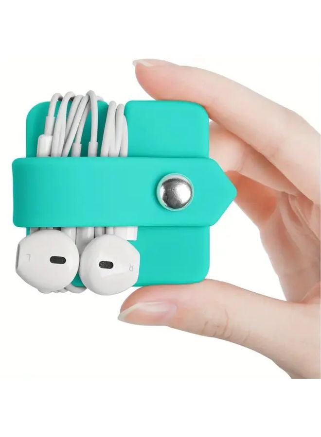 Black Headphone Cable Organizer Earbud Cord Management Tangle Free Compact Design - Image 3