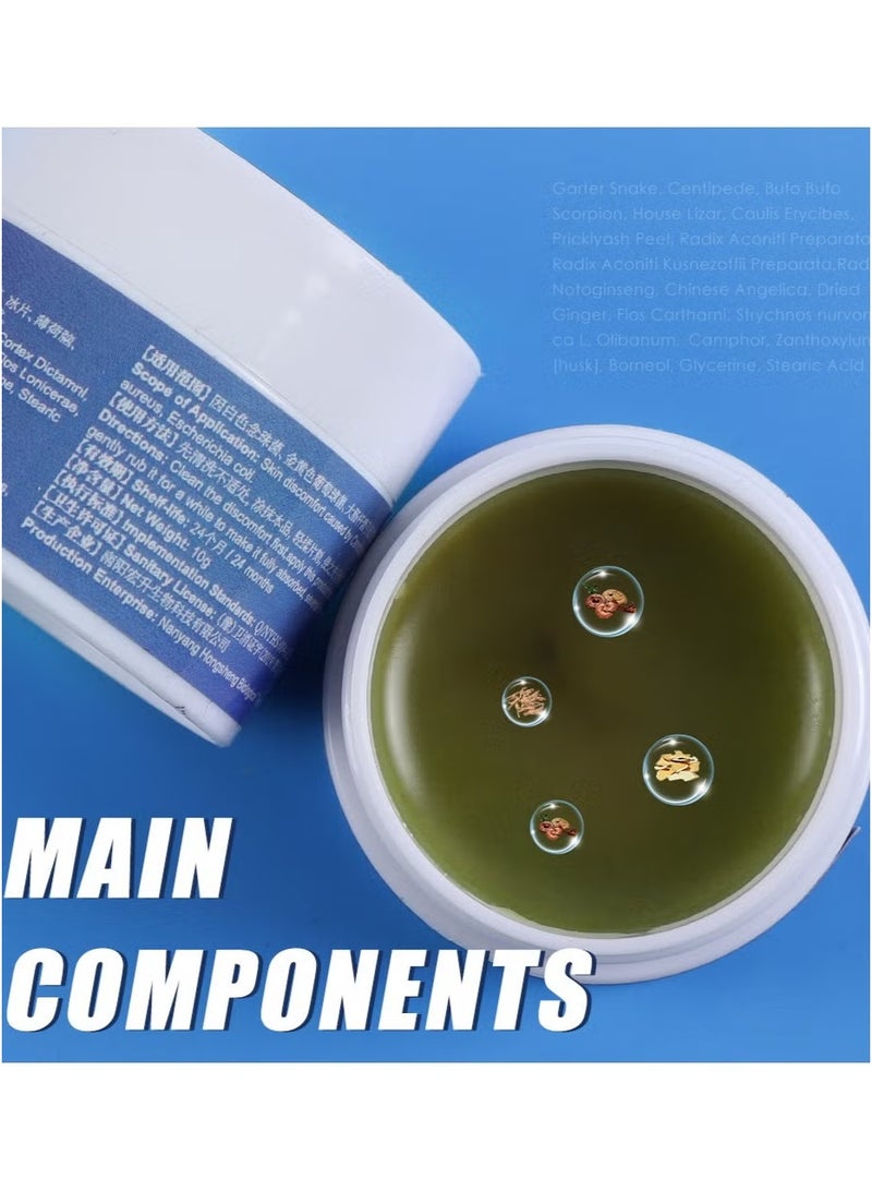 سوميفون 3 عبوات من مرهم مسكن لمفاصل الركبة، مرهم لتسكين آلام العضلات، يوفر راحة سريعة ويخفف آلام العضلات المزمنة، جل بارد لالتهاب أوتار اليد والقدم، كريم مسكن للمفاصل بتركيبة طبيعية 100% 10 جم*3 - Image 4