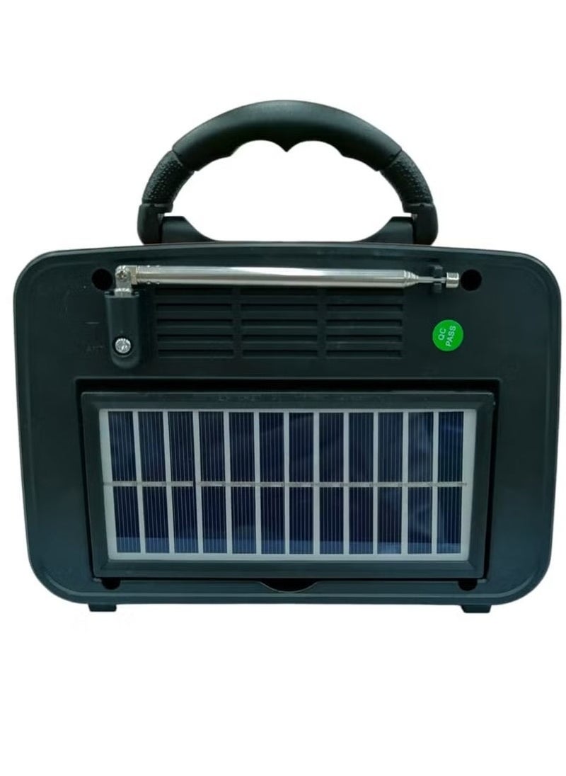 Denx Rechargeable Radio, Portable Radio Am Fm Transistor With Best Sound, Solar/Battery Operated Radio, Support Tf Card/Usb Playing  - Image 3