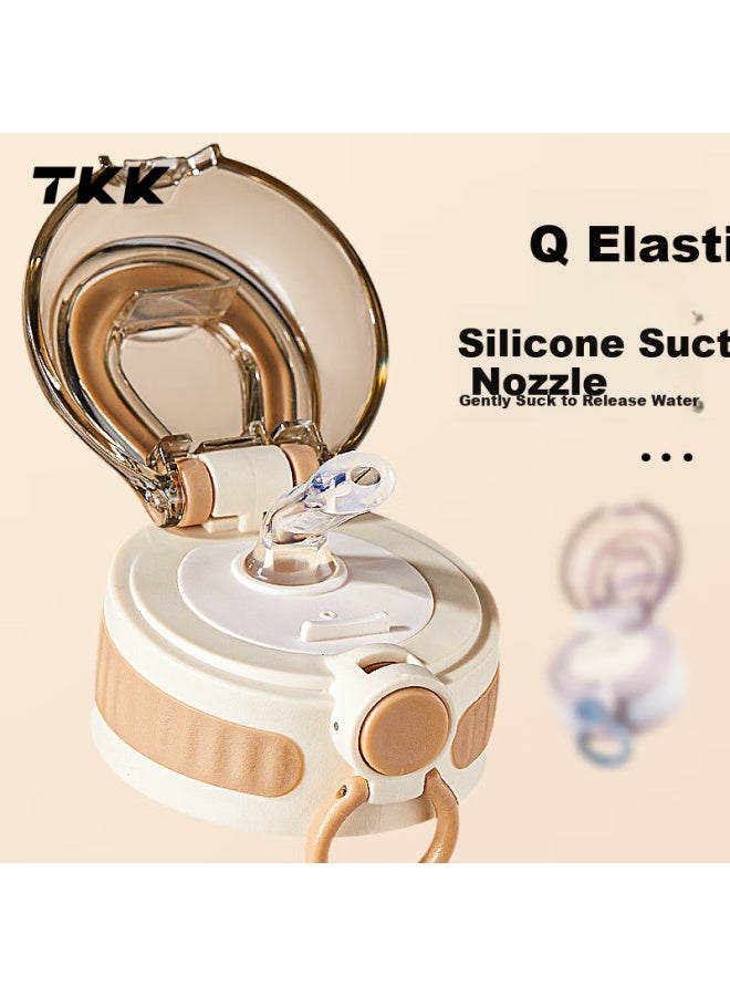 Tkk Straw Cup Pregnant Women Adult Water Cup Women Summer Plastic Cup Children Students Direct Drinking Cup With Scale Lying Down Drinking Water - Image 3