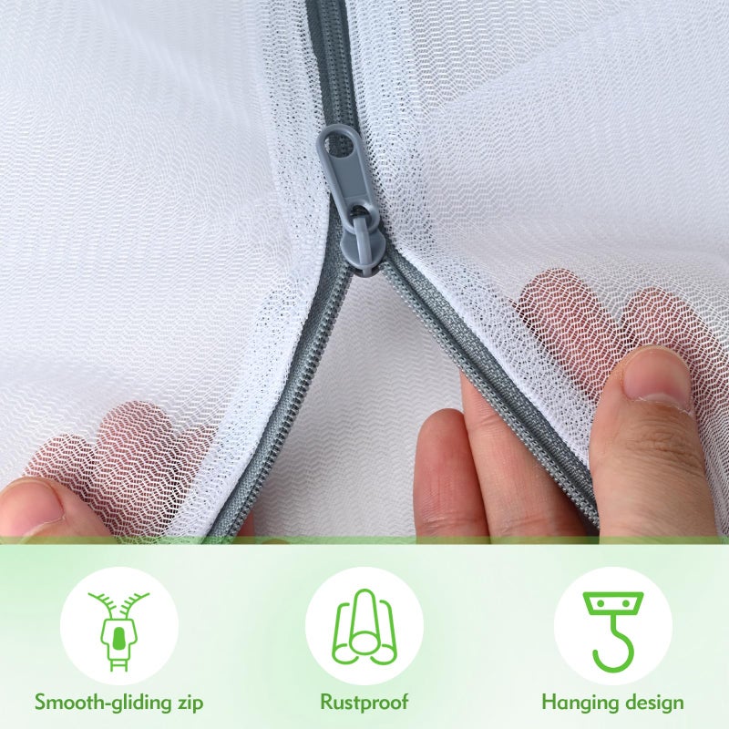 Peebioeo Mesh Laundry Bags for Delicates - 6 Pack Wash Bags for Bras, Lingerie, Socks & Baby Clothes - Fine Mesh Washing Machine Bags with Zipper, Reusable Garment Bags for Travel & College Dorm Essentials - Image 4
