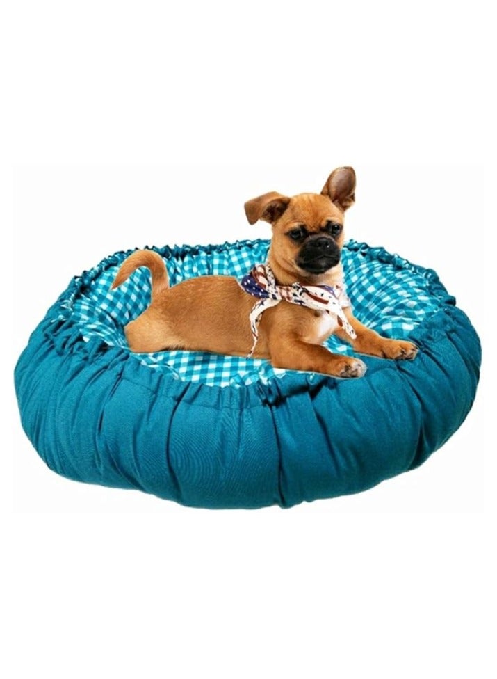 Moro Moro Round Cotton Pet Bed – Reversible & Soft for Cats and Small Dogs - Image 5