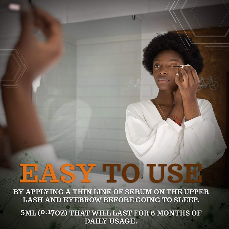 Matykos Organic Eyelash Growth Serum - Vegan Lash Enhancer & Primer Improved Formula With Biotin and Oat Grow Peptides for Longer, Thicker Lashes and Eyebrows - Image 4