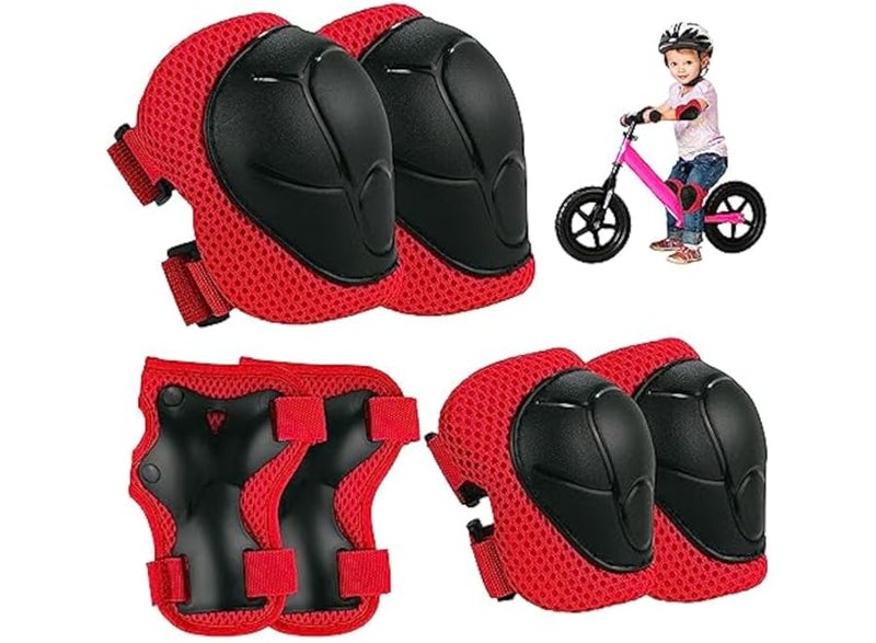 Sakierme Kids Knee Pads Set for Boys and Girls, 3-in-1 Knee and Elbow Pads with Wrist Protectors for Children Aged 3-8 Years for Skating and Cycling - Image 1