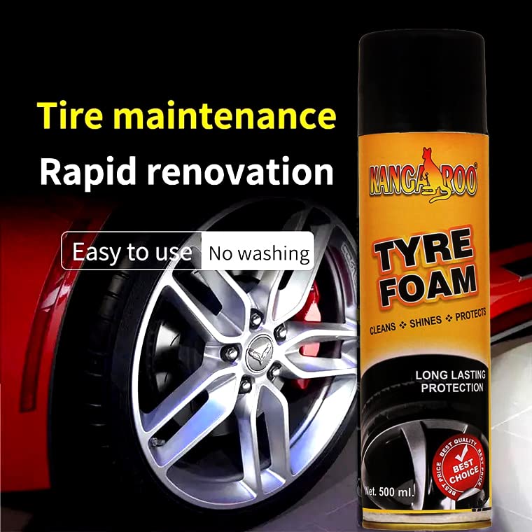 Kangaroo® TYRE Foam 500 ML - Extreme Shine - Hi Tech Formulation (500 ML) - Image 2